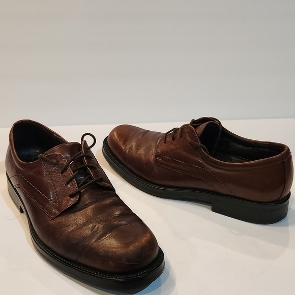 Bostonian Mens Signia Soft Brown Leather‎ Dress Formal Lace Up Shoes Size 10.5 - Picture 1 of 8